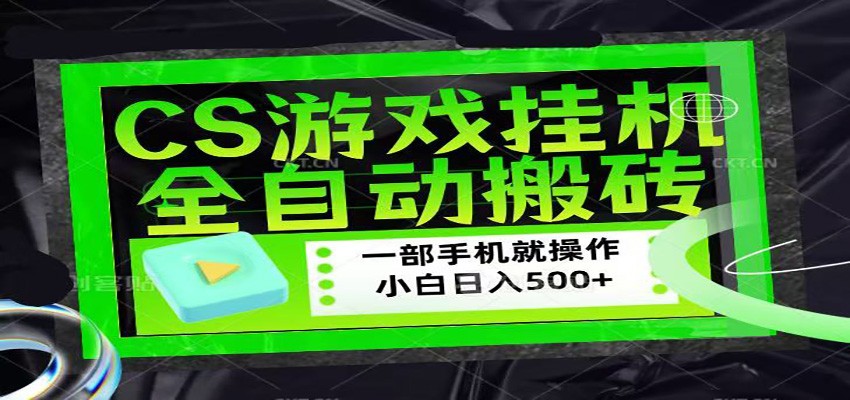 CSGO游戏挂机捡漏搬砖，超稳定的项目，带领1000+小白实现日入500+-源创文化：轻创终点站