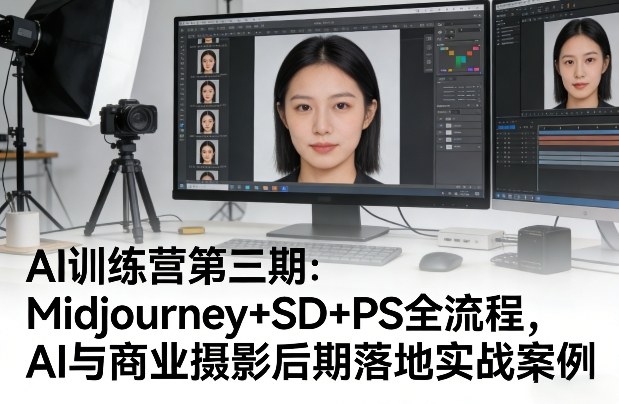 AI训练营第三期：Midjourney+SD+PS全流程，AI与商业摄影后期落地实战案例-源创文化：轻创终点站