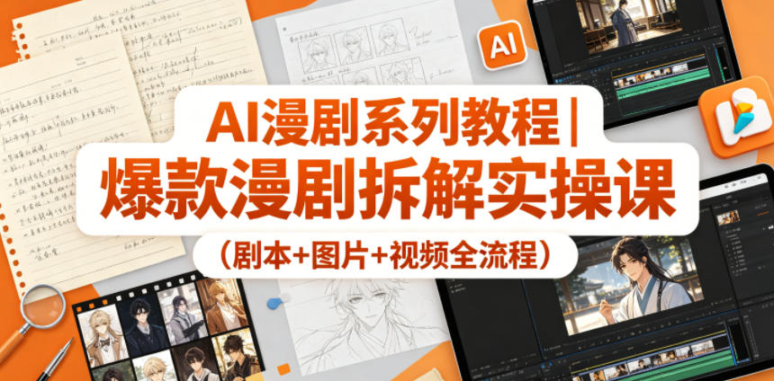 AI漫剧系列教程|爆款漫剧拆解实操课(剧本+图片+视频全流程)-源创文化:轻创终点站