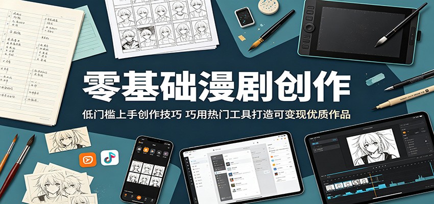 零基础漫剧创作：低门槛上手创作技巧，巧用热门工具打造可变现优质作品-源创文化：轻创终点站