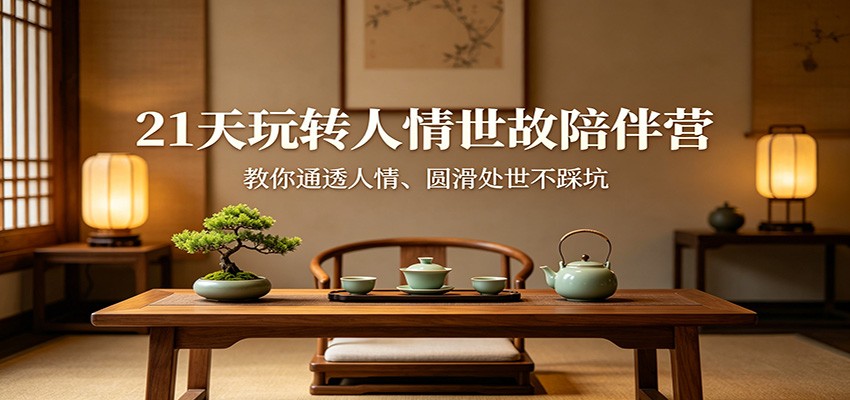21天玩转人情世故陪伴营：教你通透人情、圆滑处世不踩坑-源创文化：轻创终点站