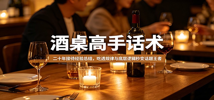 酒桌高手话术：二十年接待经验总结，吃透规律与底层逻辑秒变话题王者-源创文化：轻创终点站