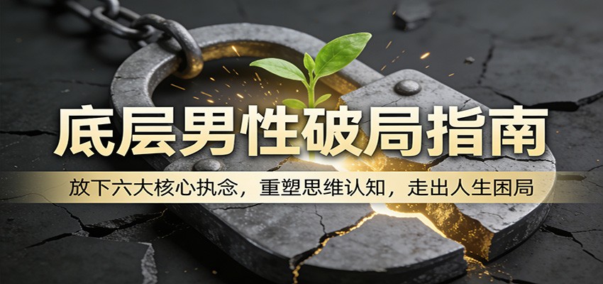 底层男性破局指南：放下六大核心执念，重塑思维认知，走出人生困局-源创文化：轻创终点站