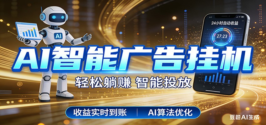 智能广告挂机新时代，利用碎片化时间实现稳定被动收益，AI帮你持续盈利-源创文化：轻创终点站