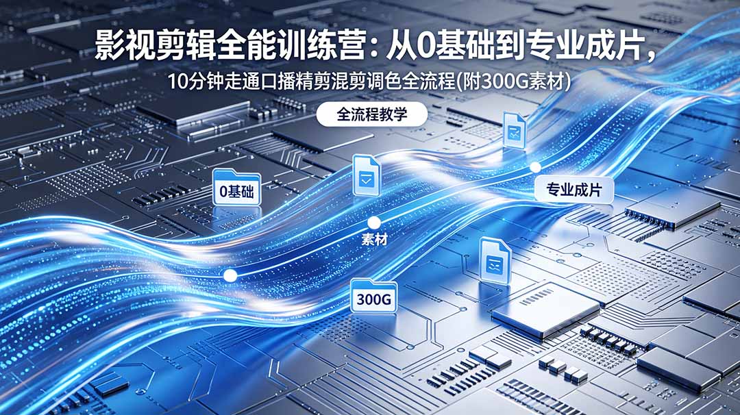 2026影视剪辑全能实战课|0基础到专业成片,全流程教学,高清带300G素材-源创文化:轻创终点站