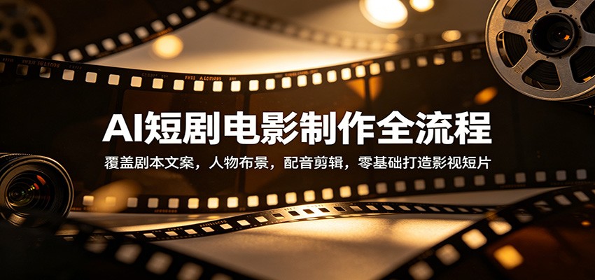 AI短剧电影制作全流程：覆盖剧本文案，人物布景，配音剪辑，零基础打造影视短片-源创文化：轻创终点站