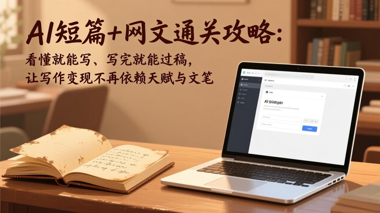 AI短篇+网文通关攻略-更新4月：看懂就能写、写完就能过稿，让写作变现不再依赖天赋与文笔-源创文化：轻创终点站