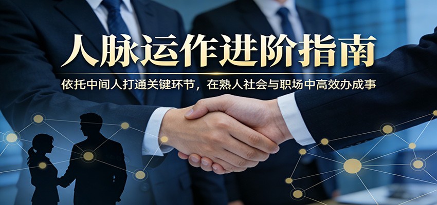付费文章：人脉运作进阶指南，依托中间人打通关键环节，在熟人社会与职场中高效办成事-源创文化：轻创终点站
