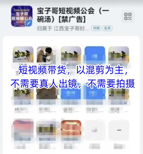 宝子哥头部团队短视频带货，以混剪为主，不需要真人出镜，不需要拍摄【更新26年3月】-源创文化：轻创终点站
