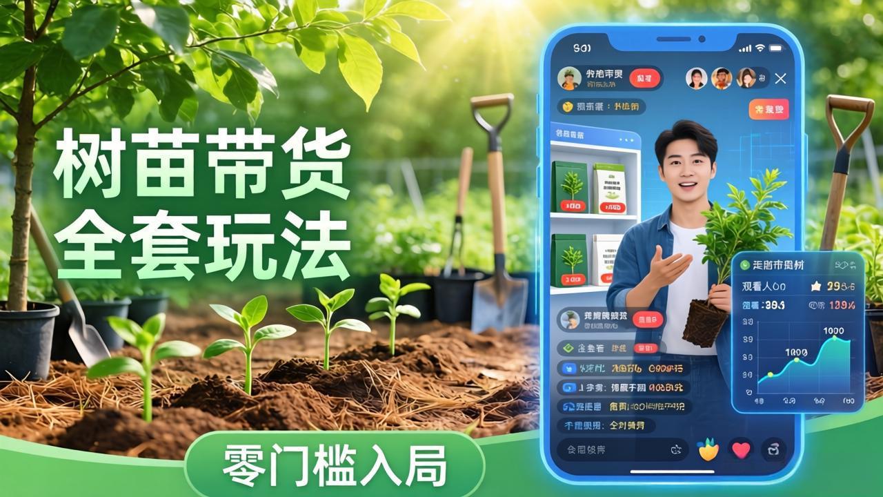 视频号AI树苗带货全套玩法：零门槛入局，掌握豆包、千问等AI工具制作树苗视频的全套流程-源创文化：轻创终点站