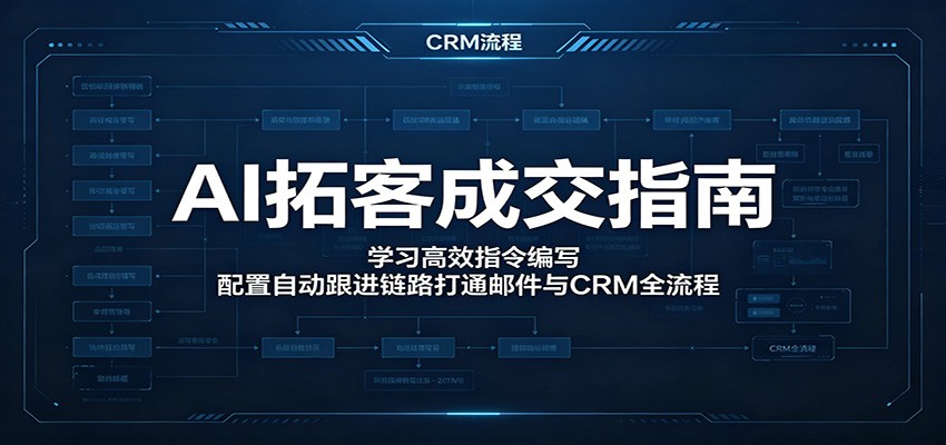 AI拓客成交指南：学习高效指令编写，配置自动跟进链路打通邮件与CRM全流程-源创文化：轻创终点站