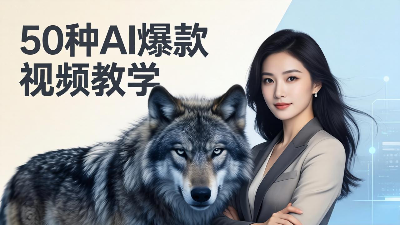 50种AI爆款视频教学：影视级古诗词+治愈萌宠+山海经蛟龙，高阶宝典商业落地-源创文化：轻创终点站
