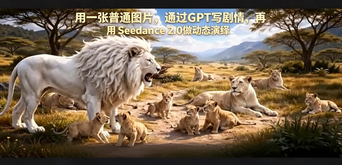用一张普通图片，通过GPT写剧情，再用Seedance 2.0做动态演绎，居然能生成迪士尼风格搞笑动画-源创文化：轻创终点站