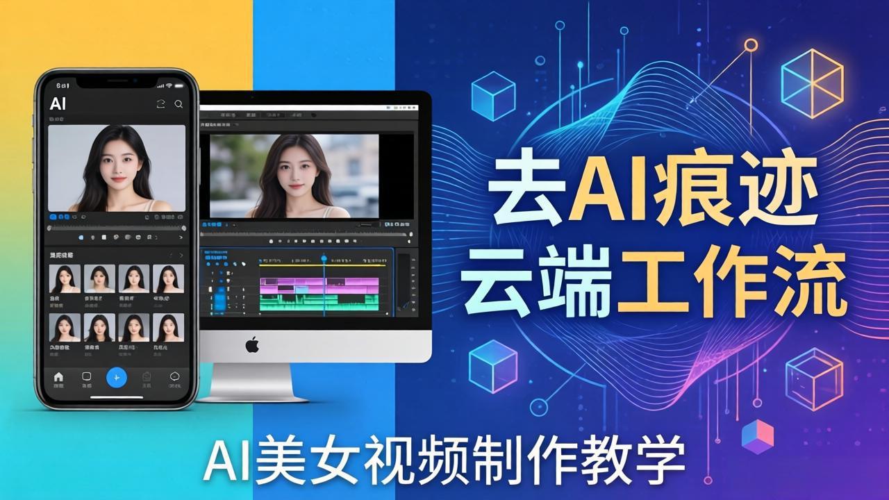AI美女视频制作教学：去AI痕迹，云端工作流出图，手机电脑均可，不需要配置-源创文化：轻创终点站