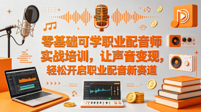 零基础可学职业配音师实战培训，让声音变现，轻松开启职业配音新赛道-源创文化：轻创终点站