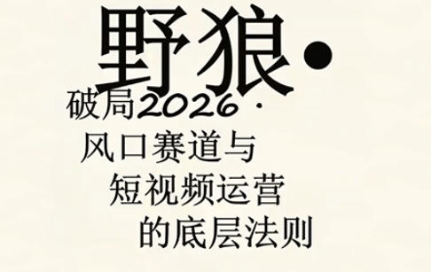 野狼团队·多平台实操运营课，覆盖AI口播、服装、好物、漫剪等热门玩法(更新4月)-源创文化：轻创终点站