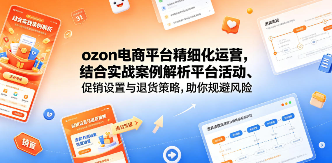 ozon电商平台精细化运营，结合实战案例解析平台活动、促销设置与退货策略，助你规避风险、提升销量-源创文化：轻创终点站