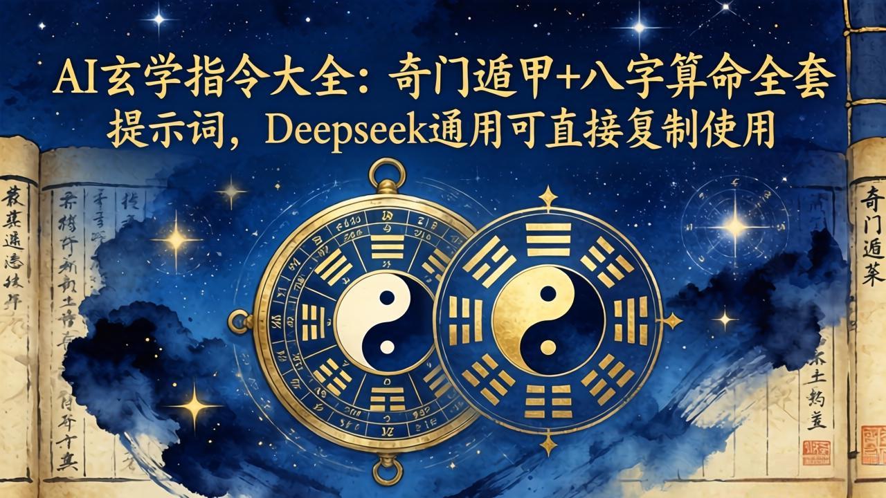 AI玄学指令大全：奇门遁甲+八字算命全套提示词，Deepseek通用可直接复制使用-源创文化：轻创终点站