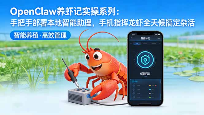 OpenClaw养虾记实操系列-更新：手把手部署本地智能助理，手机指挥龙虾全天候搞定杂活-源创文化：轻创终点站