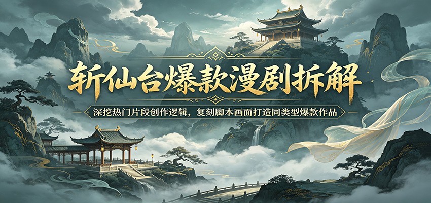 斩仙台爆款漫剧拆解：深挖热门片段创作逻辑，复刻脚本画面打造同类型爆款作品-源创文化：轻创终点站