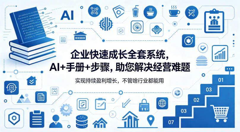 企业快速成长全套系统，AI+手册+步骤，助您解决经营难题，实现持续盈利增长，不管啥行业都能用-源创文化：轻创终点站