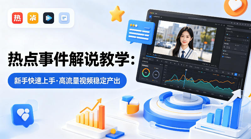 某大V的热点事件解说教学，新手也能快速上手，稳定产出高流量解说视频-源创文化：轻创终点站