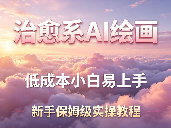 治愈系AI绘画提示词项目，低成本小白易上手，每天10分钟，新手保姆级实操教程-源创文化：轻创终点站