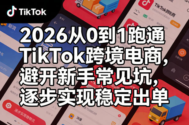 2026从0到1跑通TikTok跨境电商，避开新手常见坑，逐步实现稳定出单(更新0414)-源创文化：轻创终点站
