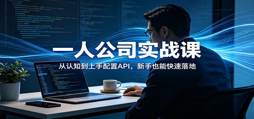 一人公司实战课：从认知到上手配置API，新手也能快速落地-源创文化：轻创终点站
