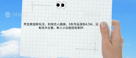 AI养生赛道新玩法，10条作品涨粉5.2W，操作简单，新人小白能轻松制作-源创文化：轻创终点站